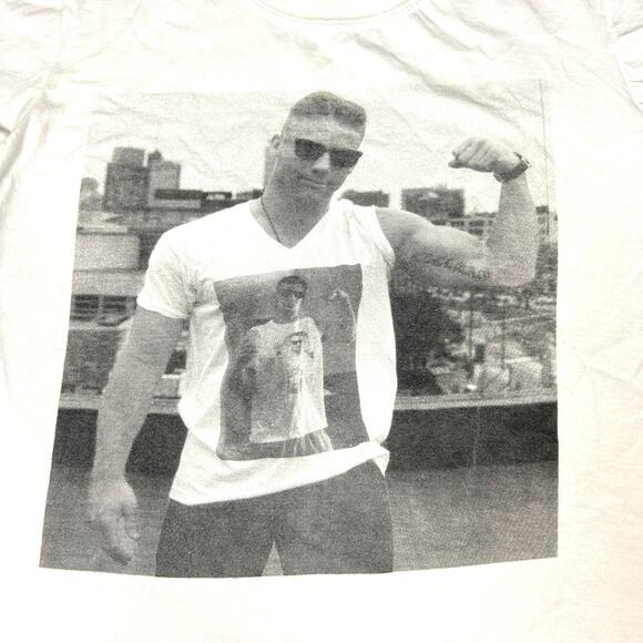 JE11 T-Shirt Jersey Shore Graphic Tee White Black Short Sleeve 100% Cotton Small - Picture 3 of 6